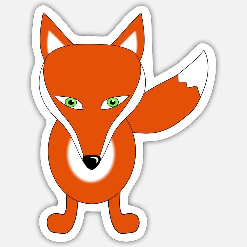 fox - Sticker size S (10 x 10 cm) - white matte