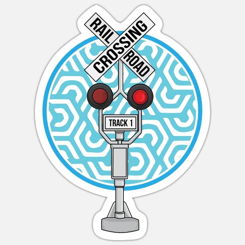 Passionné de train - Sticker taille S (10 x 10 cm) - blanc mat