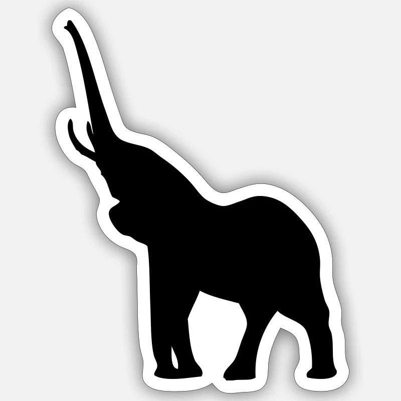 Elephant - Elefant Sticker Größe S (10 x 10 cm)
