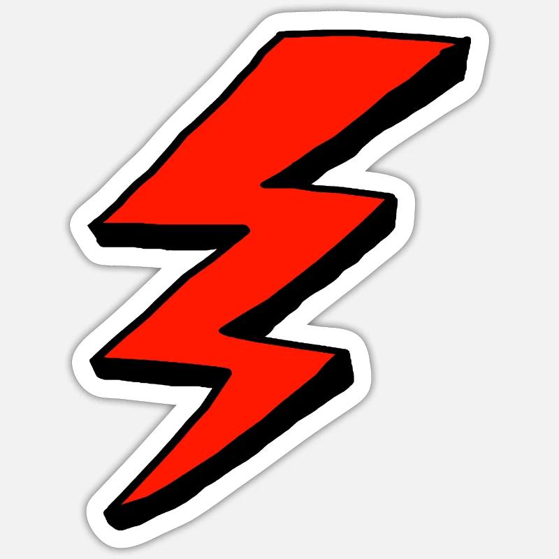 Foudre ϟ Flash - Sticker taille S (10 x 10 cm) - blanc mat
