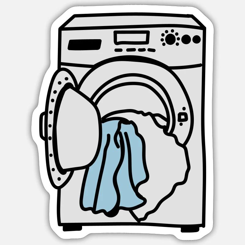 Lave linge Sticker taille S (10 x 10 cm)