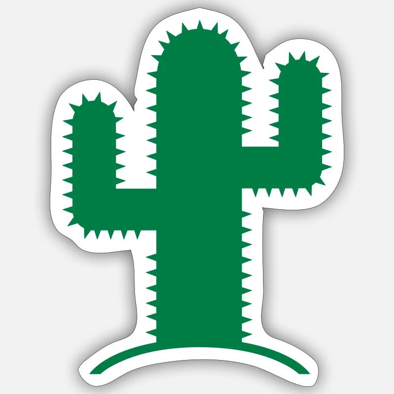 Cactus - Sticker taille S (10 x 10 cm) - blanc mat