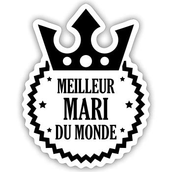 Marriage Wedding Husband Mari Love Mariage Ehemann - Sticker size S (10 x 10 cm) - white matte - Front
