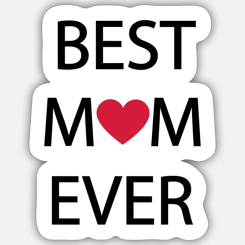 MEILLEURE MAMAN - Sticker taille S (10 x 10 cm) - blanc mat