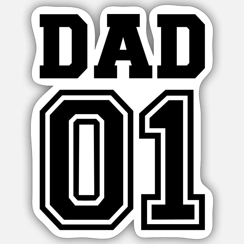 Papa - Sticker Größe S (10 x 10 cm) - Mattweiß
