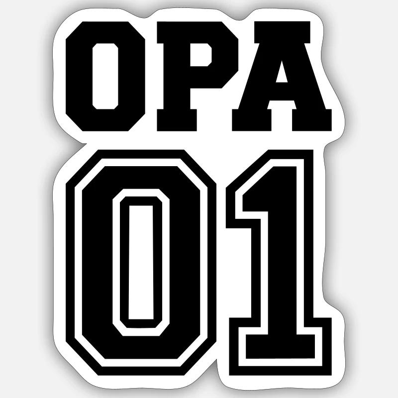 Opa - Sticker Größe S (10 x 10 cm) - Mattweiß
