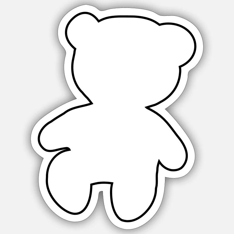 teddy Sticker size S (10 x 10 cm)
