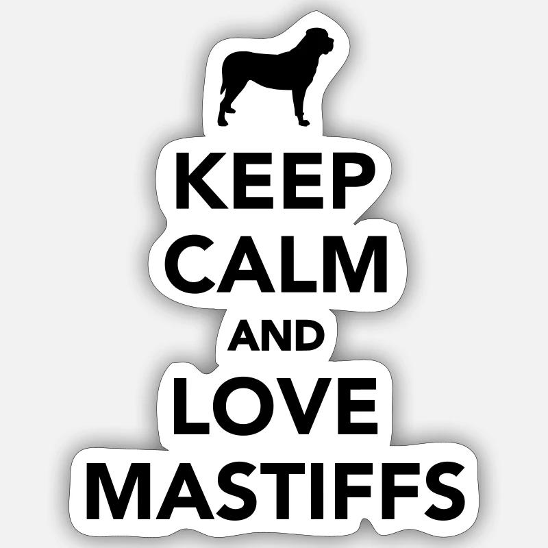 Mastiff - Sticker size S (10 x 10 cm) - white matte