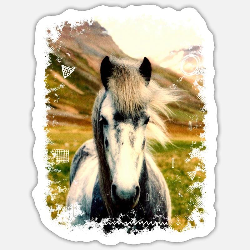 PFERD - Sticker Größe S (10 x 10 cm) - Mattweiß
