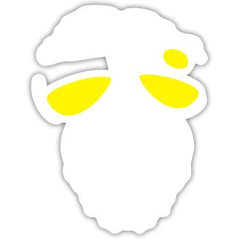 Cool Monkey - Coole Affe - Sticker Größe S (10 x 10 cm) - Mattweiß - Vorne