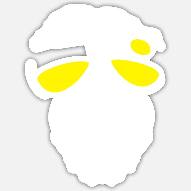 Cool Monkey - Coole Affe - Sticker Größe S (10 x 10 cm) - Mattweiß