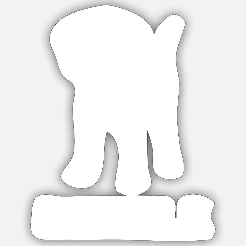 beagle - Sticker Größe S (10 x 10 cm) - Mattweiß