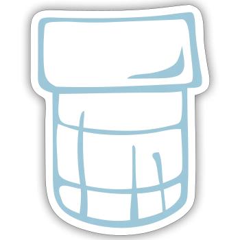 Swiss yogurt in small 0 - Sticker size S (10 x 10 cm) - white matte - Front