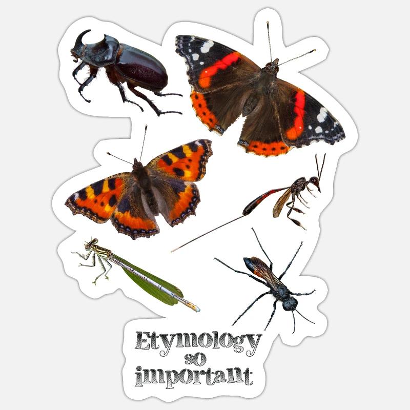Insects - Insects with text Sticker size S (10 x 10 cm)