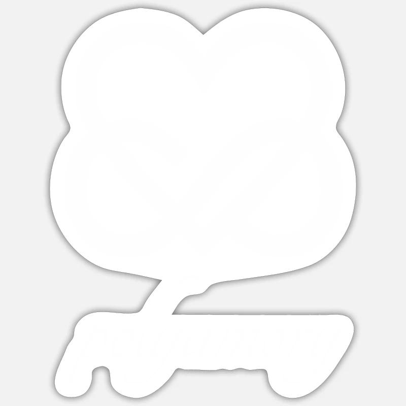 Polyamour - Sticker taille S (10 x 10 cm) - blanc mat