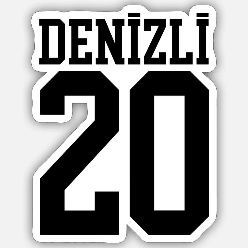 20 Denizli - Sticker taille S (10 x 10 cm) - blanc mat