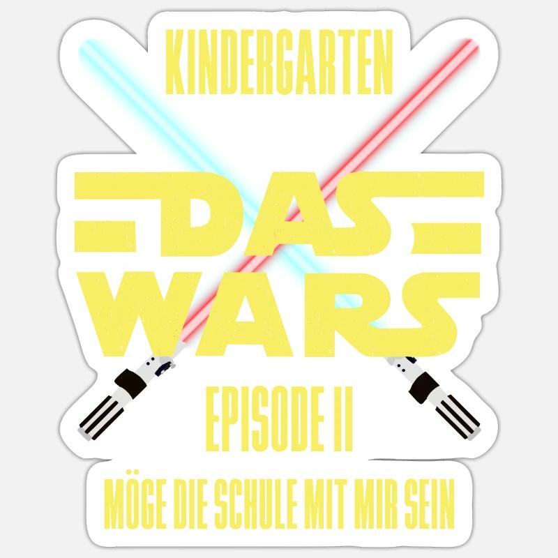 Kindergarten das wars - Einschulung Kinder - Sticker Größe S (10 x 10 cm) - Mattweiß