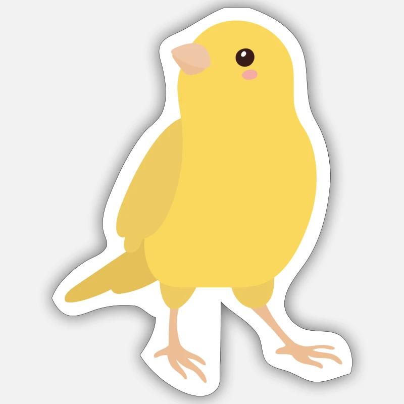canary - Sticker size S (10 x 10 cm) - white matte
