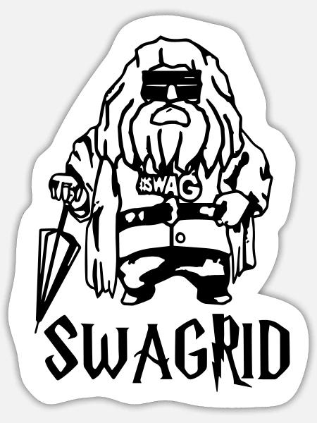 Swagrid - Sticker Größe S (10 x 10 cm) - Mattweiß