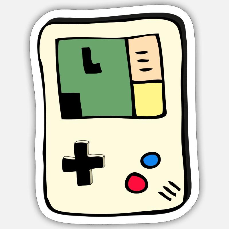 Jeu vidéo - Sticker taille S (10 x 10 cm) - blanc mat