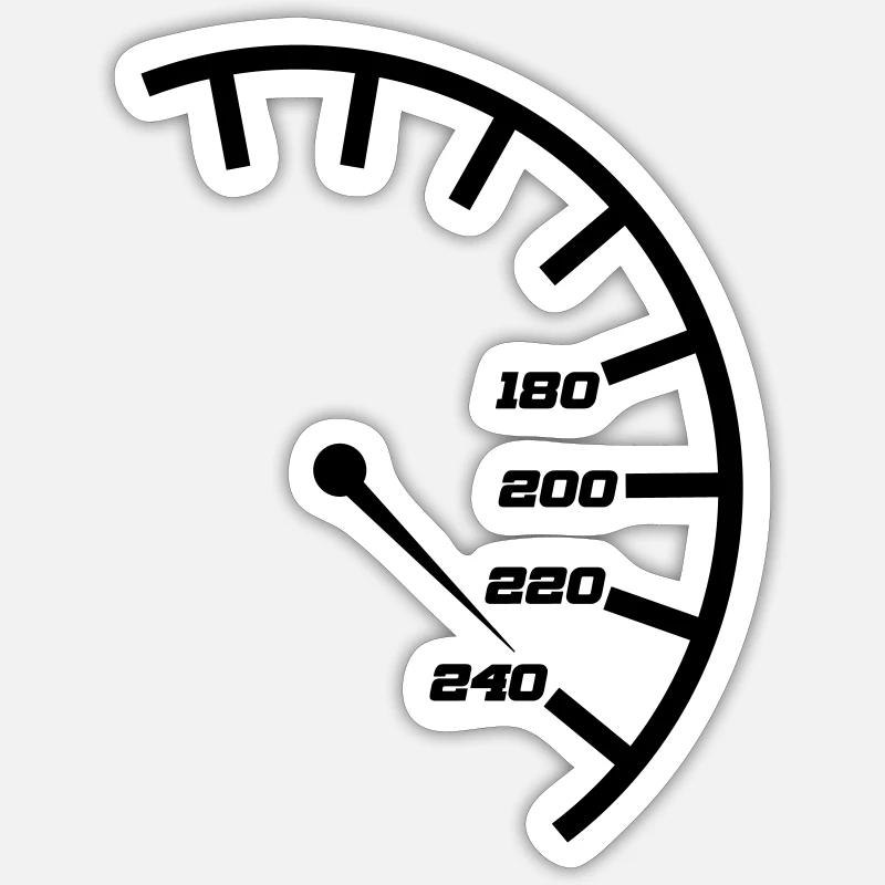 Speedometer Sticker size S (10 x 10 cm)