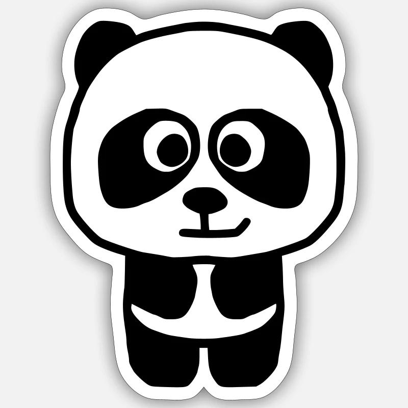 panda - Sticker size S (10 x 10 cm) - white matte