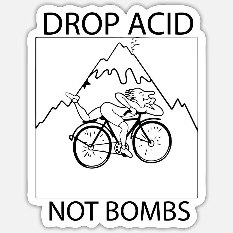 LSD drop acid not bombs Sticker Größe S (10 x 10 cm)