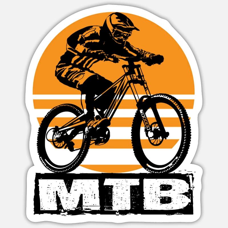 MTB - Sticker Größe S (10 x 10 cm) - Mattweiß