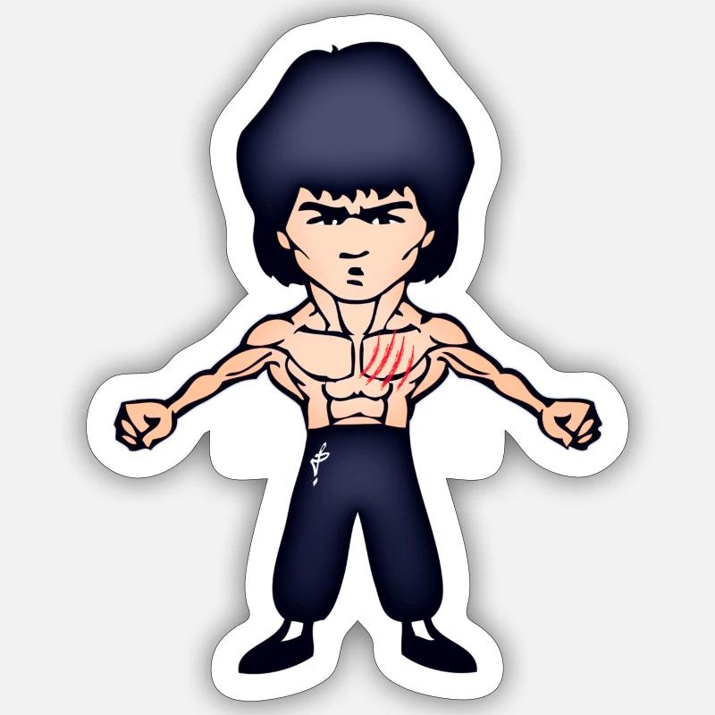 Bruce - Sticker size S (10 x 10 cm) - white matte
