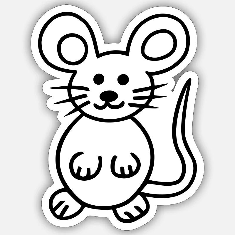 Maus, Mausi Sticker Größe S (10 x 10 cm)