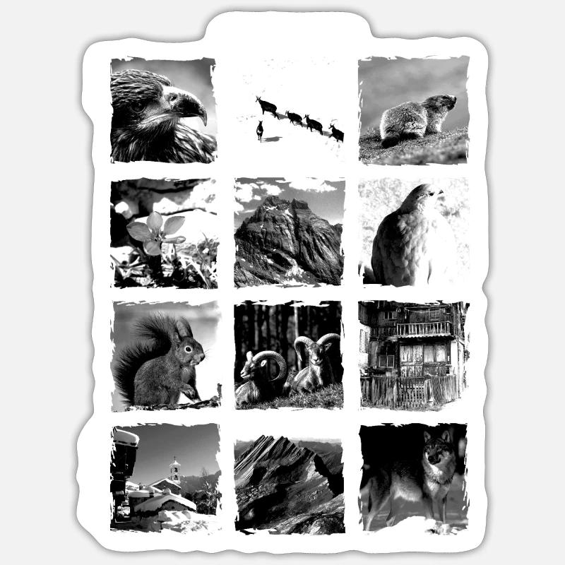 Queyras - Sticker size S (10 x 10 cm) - white matte