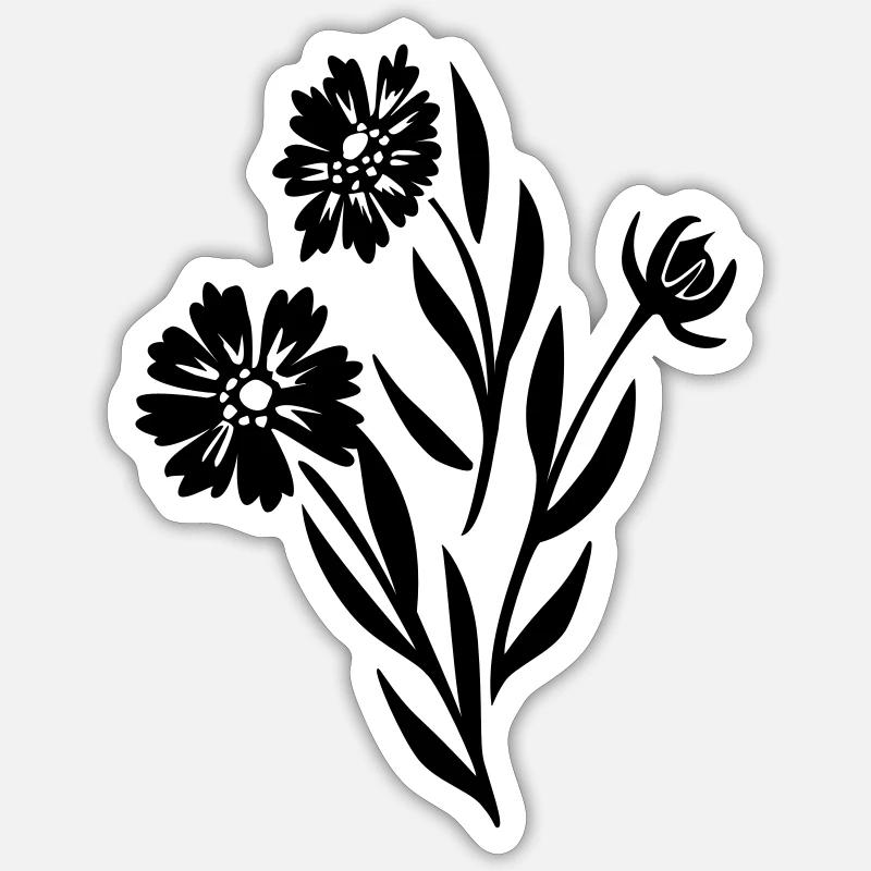 Blumen Blumenkind flower fleur Geschenkidee Sticker Größe S (10 x 10 cm)