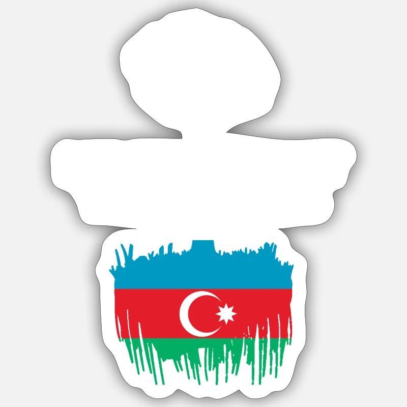 Aserbaidschan Azerbaijan Roots - Sticker Größe S (10 x 10 cm) - Mattweiß