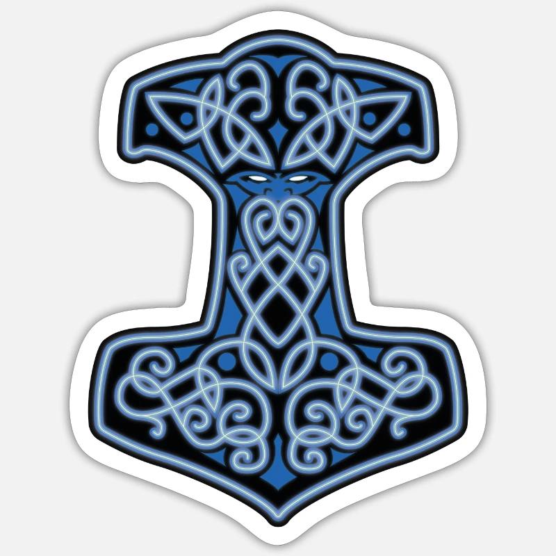 Mjöllnir - marteau de Thor Sticker taille S (10 x 10 cm)