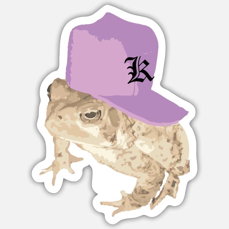 Cool toad Sticker size S (10 x 10 cm)