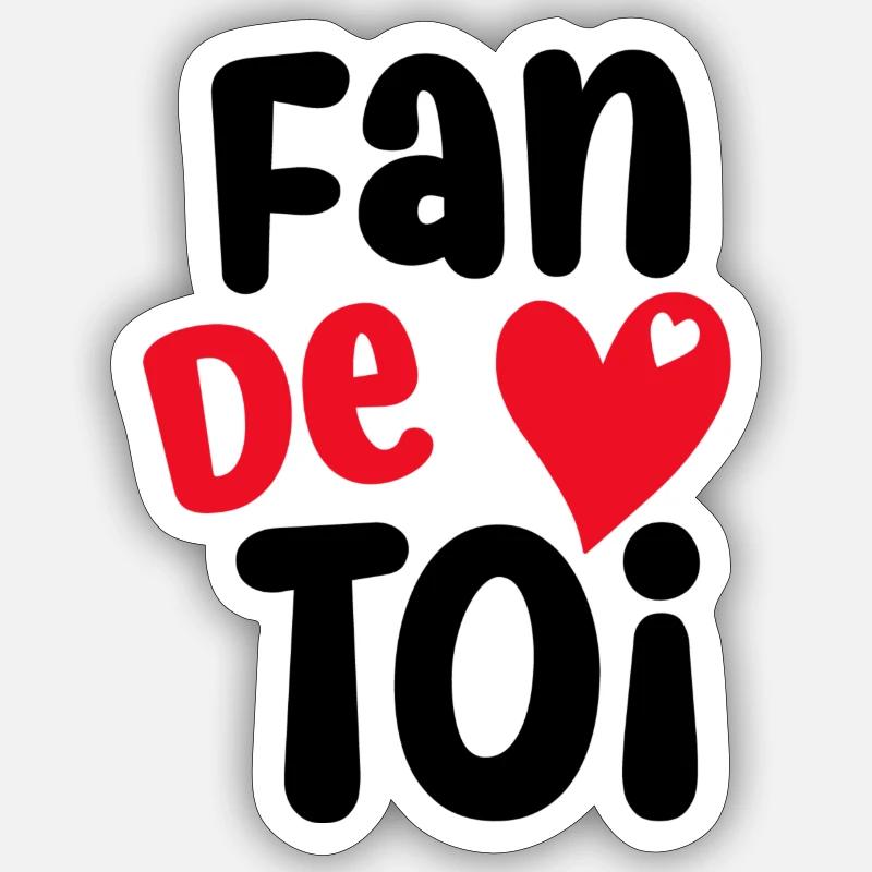 Du bist ein Fan von dir. - Sticker Größe S (10 x 10 cm) - Mattweiß