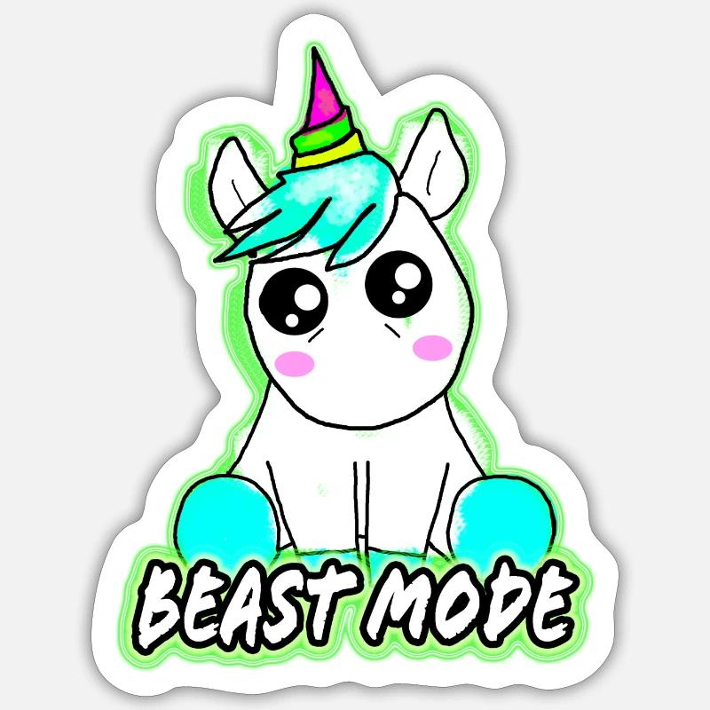 Beast mode Sticker size S (10 x 10 cm)
