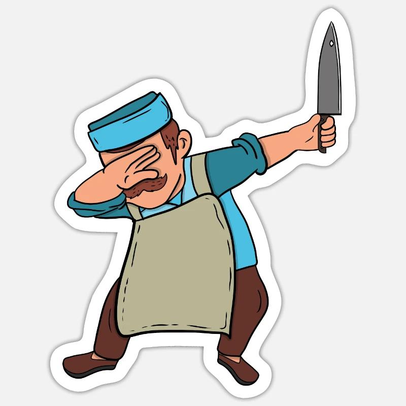 Boucher de dabbing - Sticker taille S (10 x 10 cm) - blanc mat