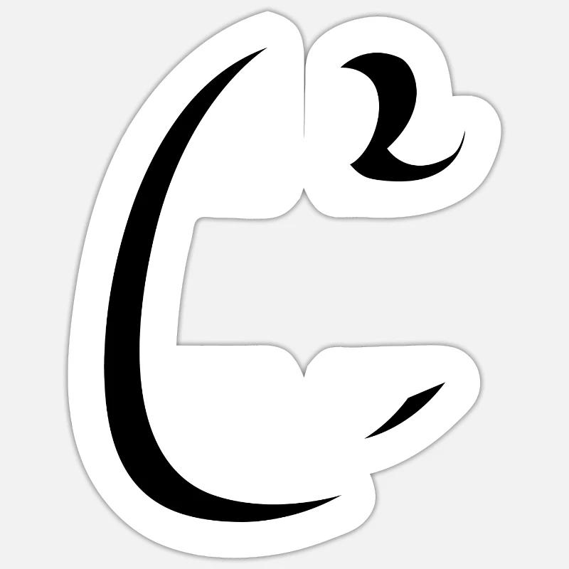 Letter C, Name, der Buchstabe C - Sticker Größe S (10 x 10 cm) - Mattweiß