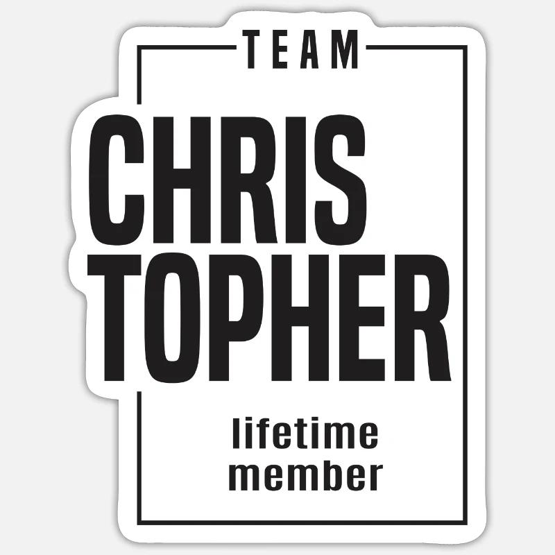 Christopher - Sticker Größe S (10 x 10 cm) - Mattweiß