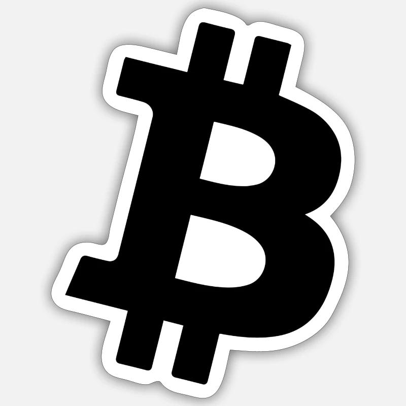 Bitcoin - Sticker taille S (10 x 10 cm) - blanc mat