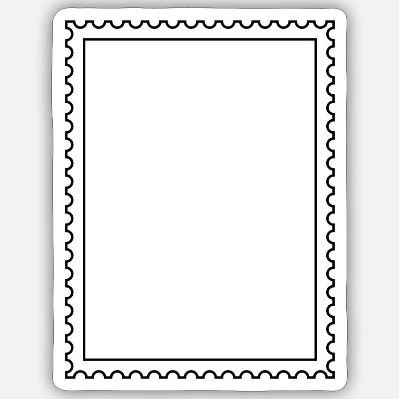 timbre-poste - Sticker taille S (10 x 10 cm) - blanc mat