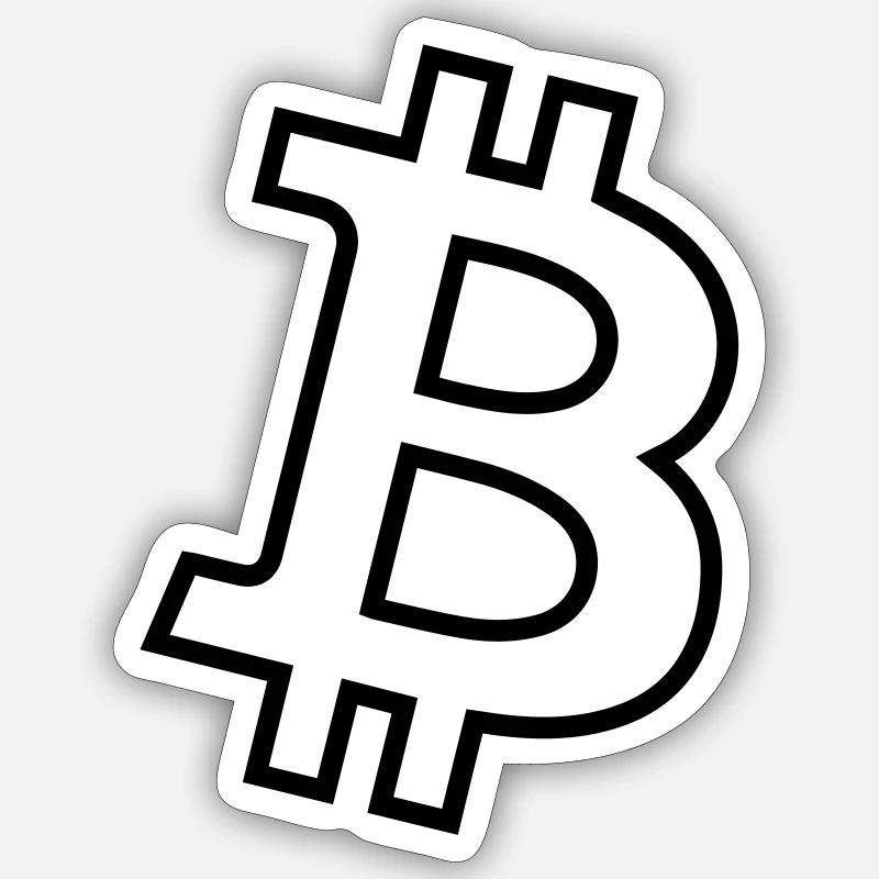 Bitcoin Log - Sticker Größe S (10 x 10 cm) - Mattweiß