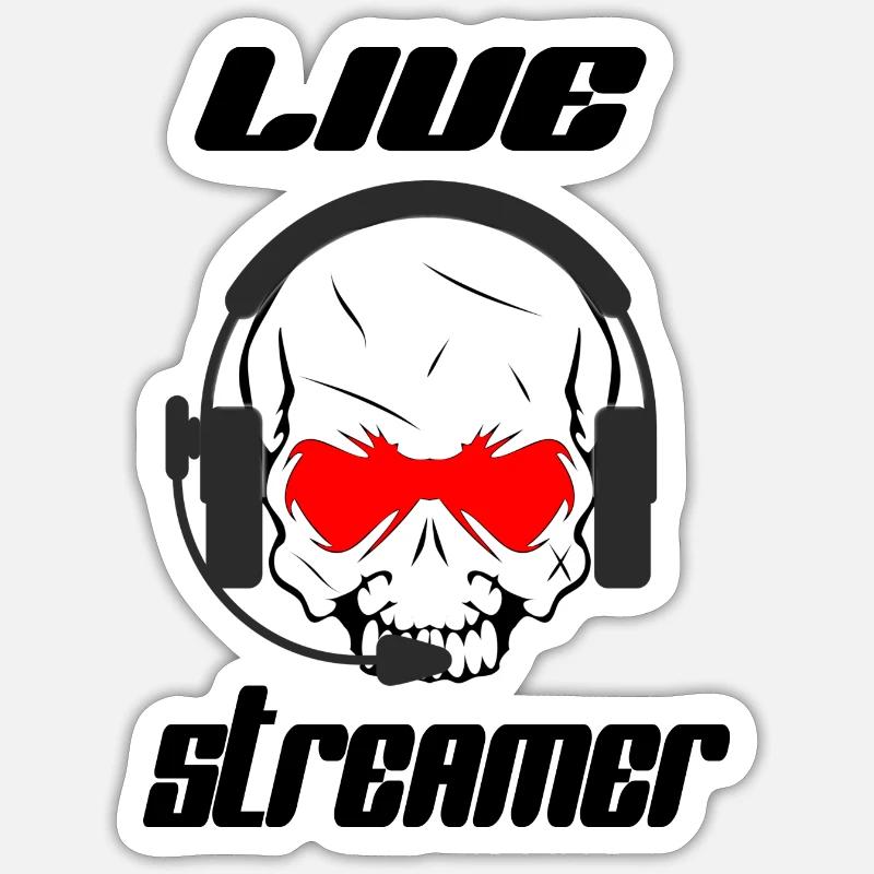 STREAMER - Sticker taille S (10 x 10 cm) - blanc mat