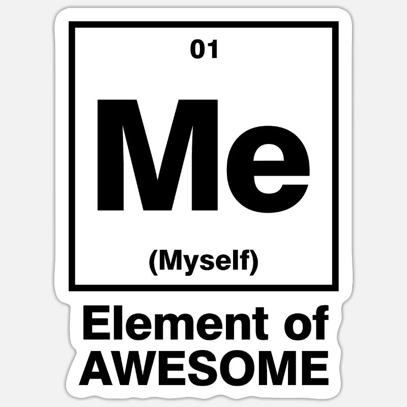 ÉLÉMENT DE AWESOME Sticker taille S (10 x 10 cm)