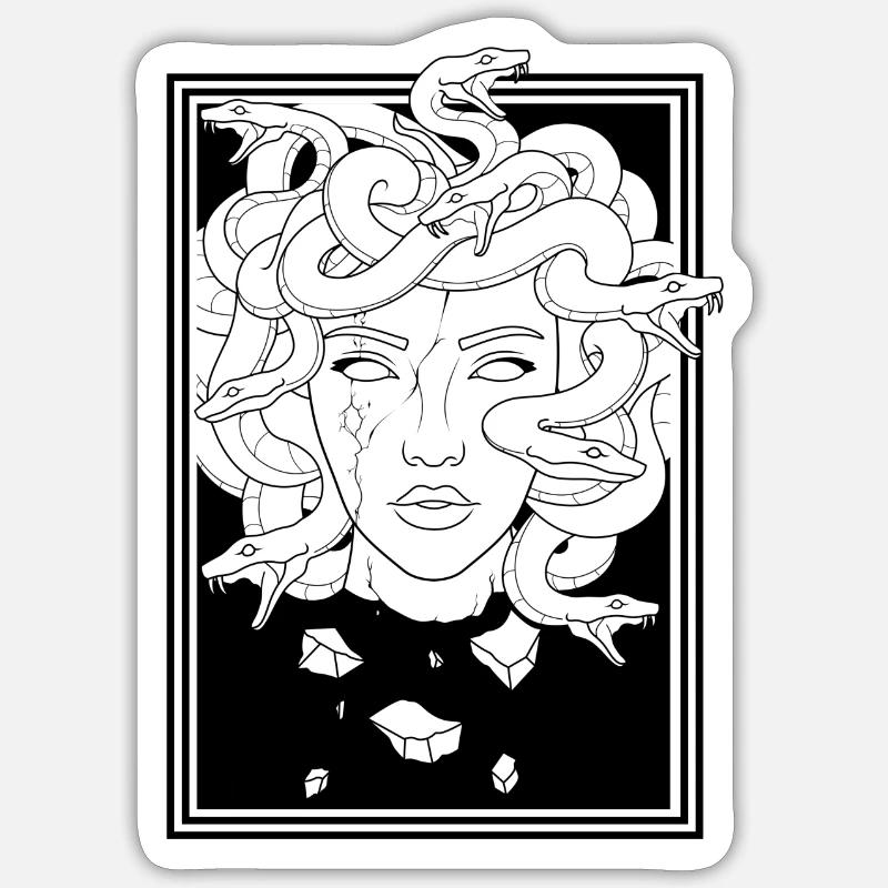 Méduse Sticker taille S (10 x 10 cm)