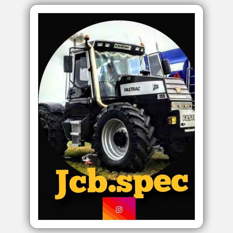 Jcb.spec merch - Sticker size S (10 x 10 cm) - white matte