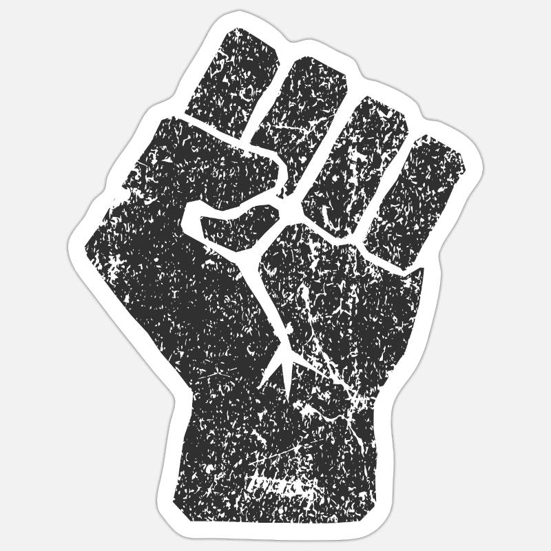 Erhöhte Faust Symbol Sticker Größe S (10 x 10 cm)