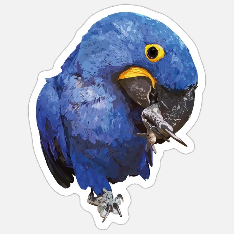 Jacinthe d'ara - Sticker Größe S (10 x 10 cm) - Mattweiß
