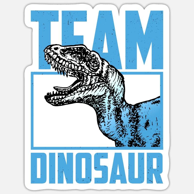 Graphique de l’équipe Dinosaur - Sticker taille S (10 x 10 cm) - blanc mat